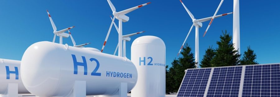 paneles solares-tanque-hidrogeno